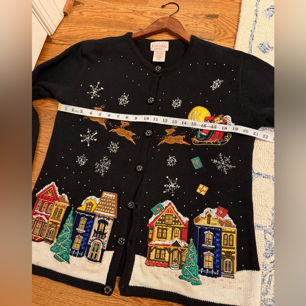 Basic Editions Holiday Womens Medium Christmas To… - image 7